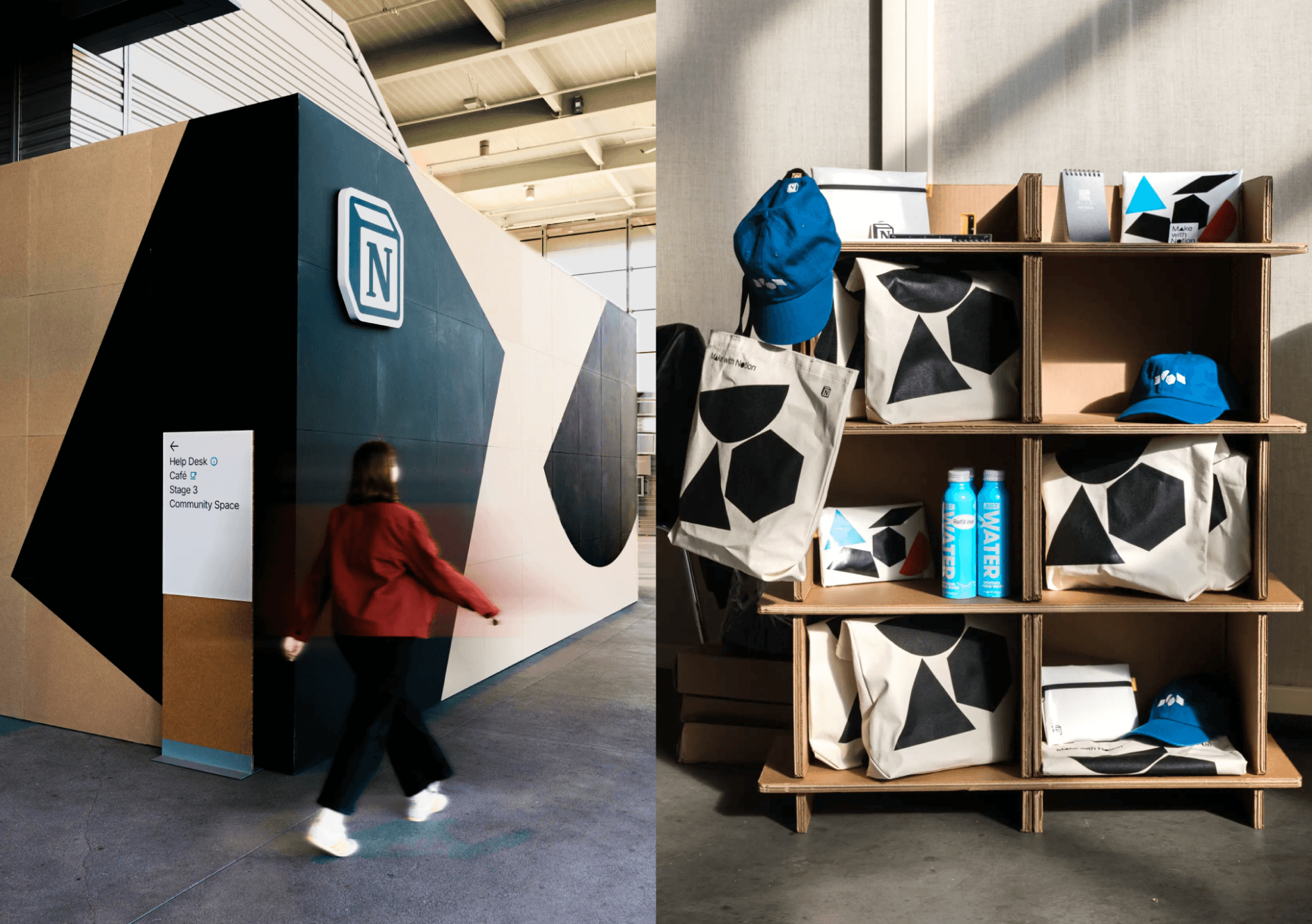 Mixing ordered shapes with flexible ones in our hallway space