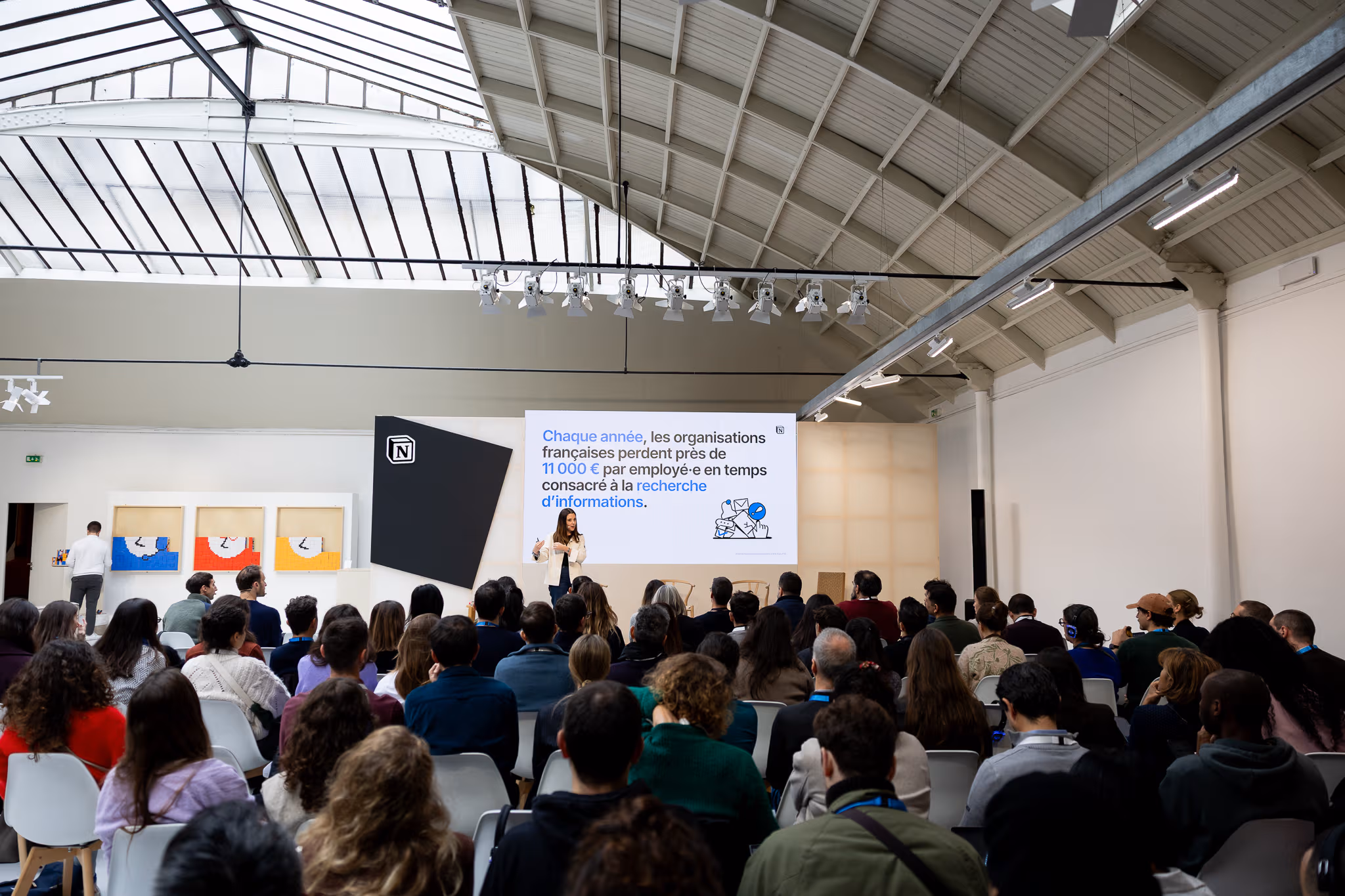 Notion Digital Customer Success Program Manager Celine Farges shares the hidden cost of siloed knowledge at Make with Notion Showcase Paris.