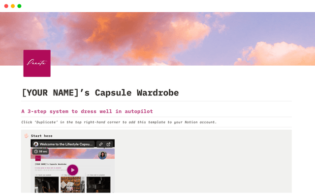 The Lifestyle Capsule Wardrobe