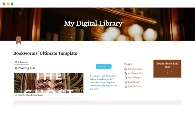 Bookworms' Ultimate Template